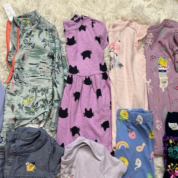 Baby Girls Mixed Lot of 12 Dresses, Outfits, Clothes SZ 24 Months 2T Toddler - Picture 4 of 8